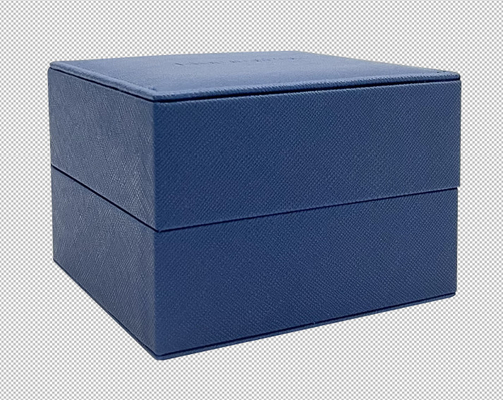 LUXURY BLUE PU H ROLL Cushion Watch صندوق التغليف باللون الرمادي المخملي بالداخل