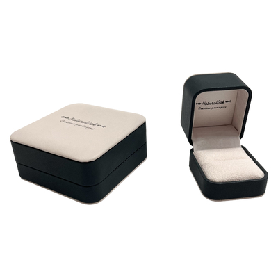 WOOD PU SUEDETTE Round Corner Jewelry Packaging Box لقلادة الطوق