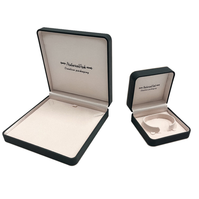 WOOD PU SUEDETTE Round Corner Jewelry Packaging Box لقلادة الطوق
