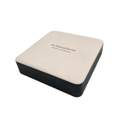 WOOD PU SUEDETTE Round Corner Jewelry Packaging Box لقلادة الطوق